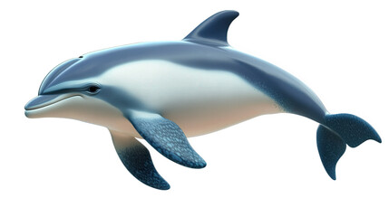 Fototapeta premium dolphin isolated on white background