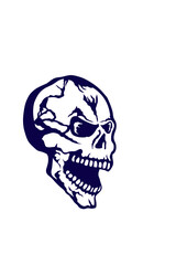 tete de mort profil halloween