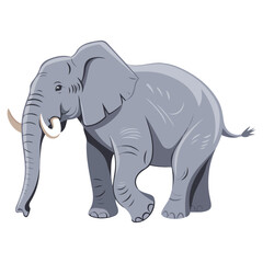 Cartoon Elephant Fauna Design Vector Illustration
