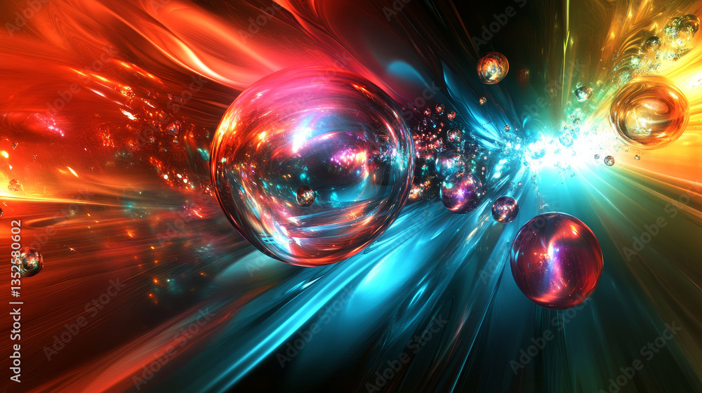 Poster hi-tech digital display holographic abstract background