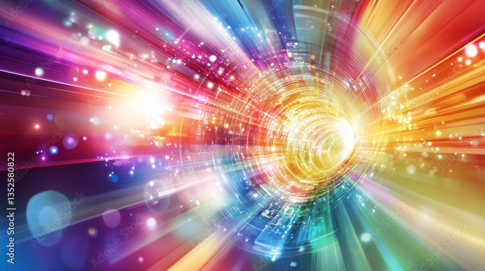 Poster hi-tech digital display holographic information abstract background