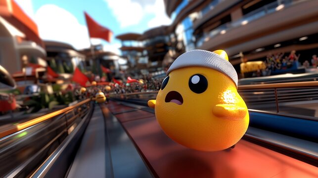 Animated Character Race: A Vibrant Display of Competition and Excitement