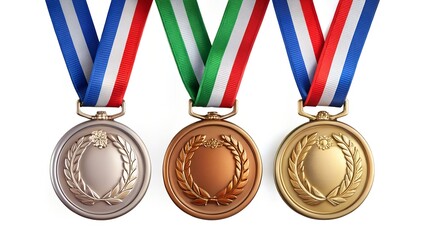 gold silver and bronze medals