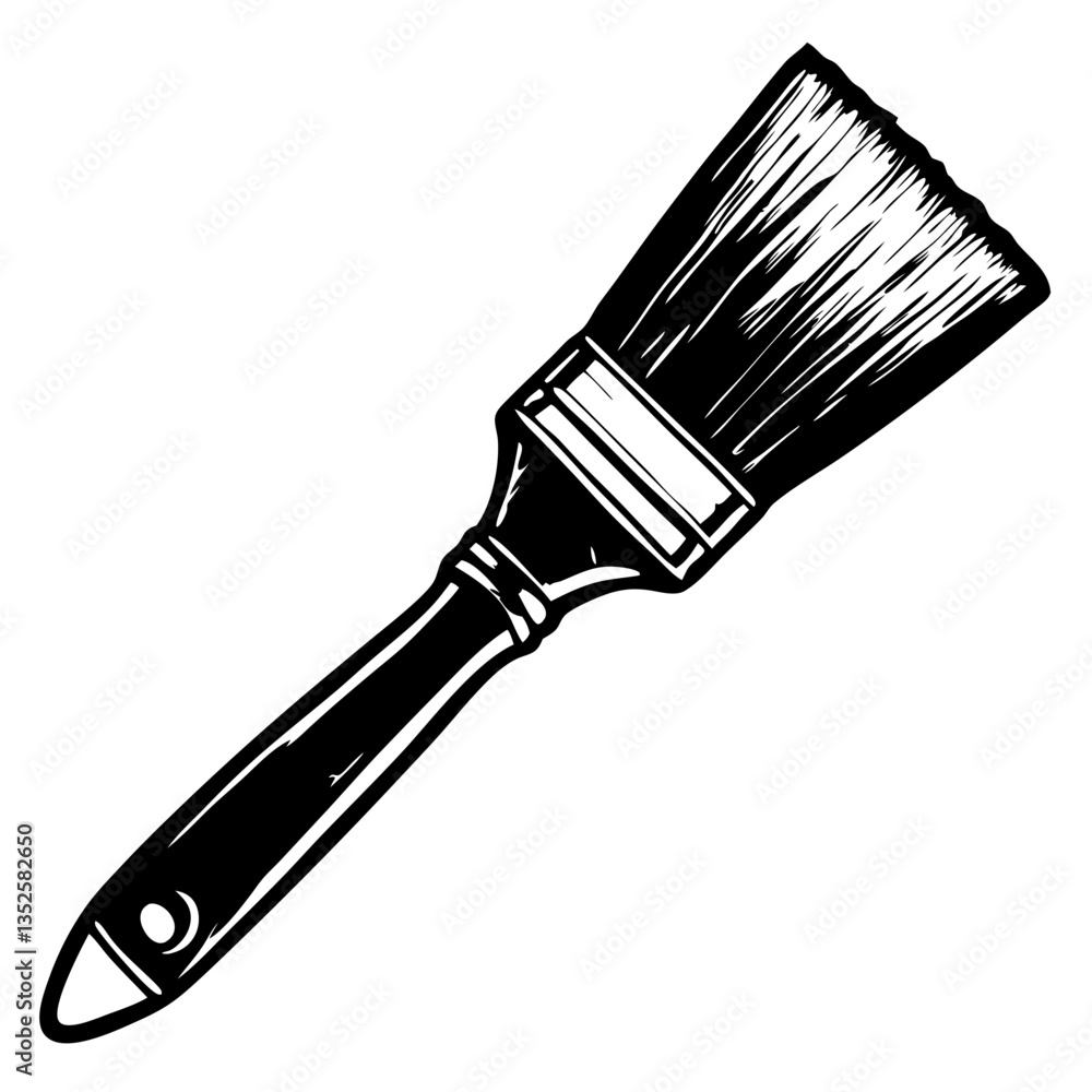 Poster an illustration of paint brush. perfect for adding a touch of artistry to any project. this image is