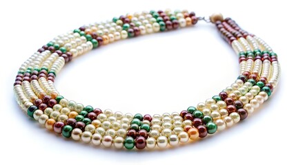 necklace from beads isolated