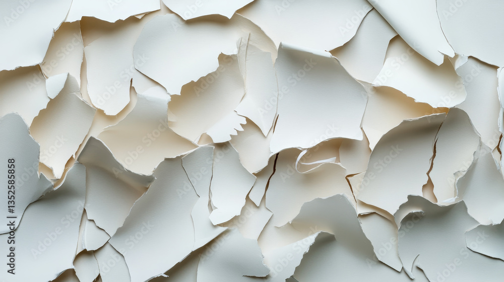 Poster set of vector holes torn in paper with rolled edges isolated on transparent background