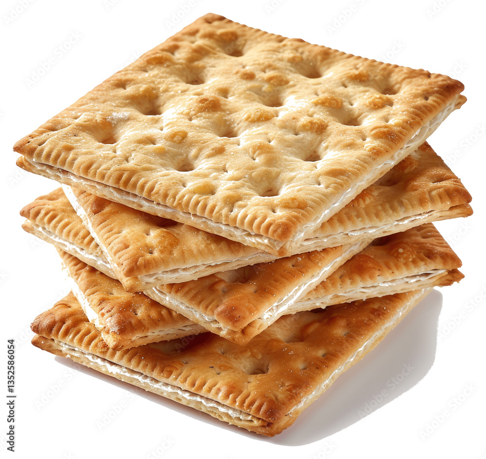 Aufkleber a stack of rectangular crackers with a light colored filling
