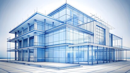 Architectural Design, Modern House Blueprint