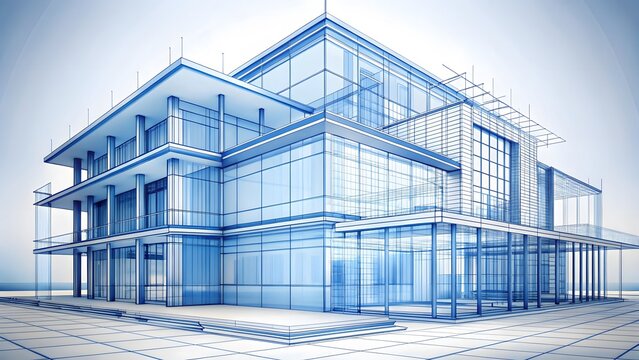 Architectural Design, Modern House Blueprint