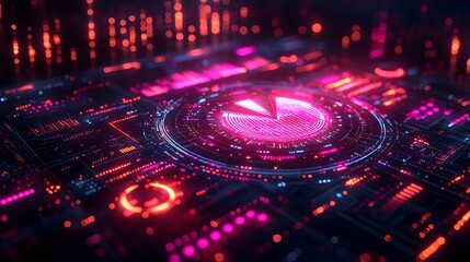 Futuristic analytics platform with dynamic data visualizations