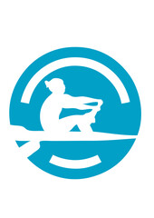 Obraz premium aviron logo sport femme 