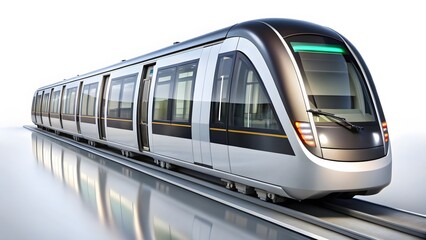 Modern Electric Train on Track