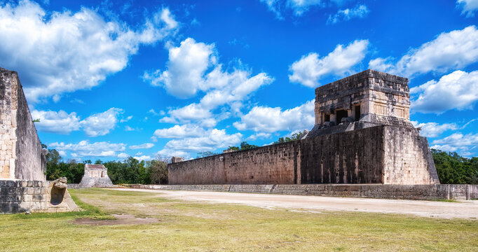 Great Ball Court and Temple of the Jaguars, Chichen Itza.