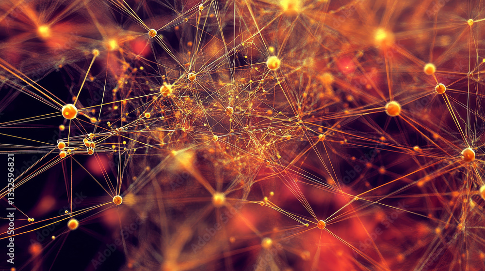 Poster technology digital big data connection, digital cyberspace, digital data network and blockchain conn