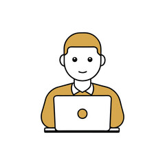 businessman working on laptop