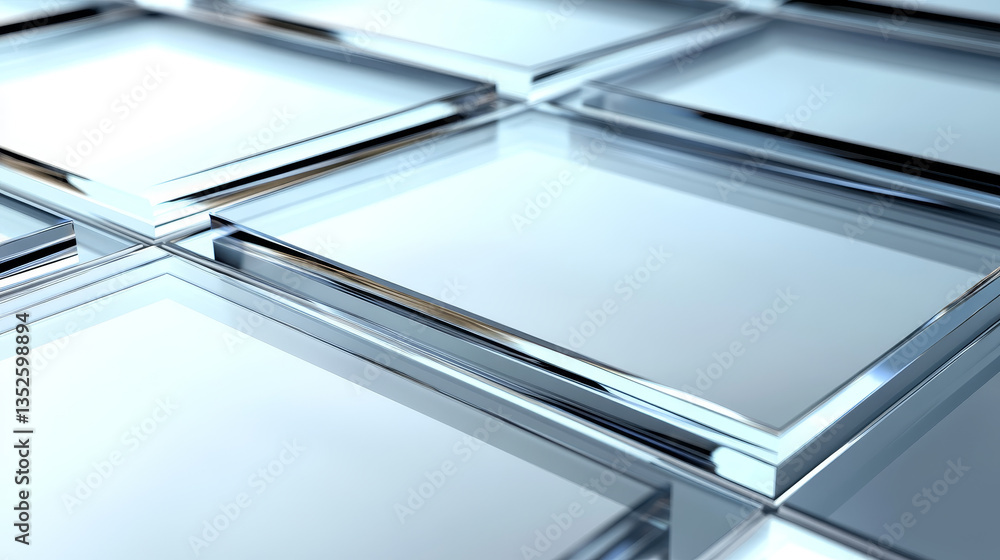 Poster set of vector shiny glass panels for your text or design isolated on transparent background