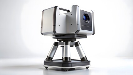 Naklejka premium 3D Scanner on Tripod
