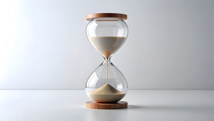 Hourglass on White Background