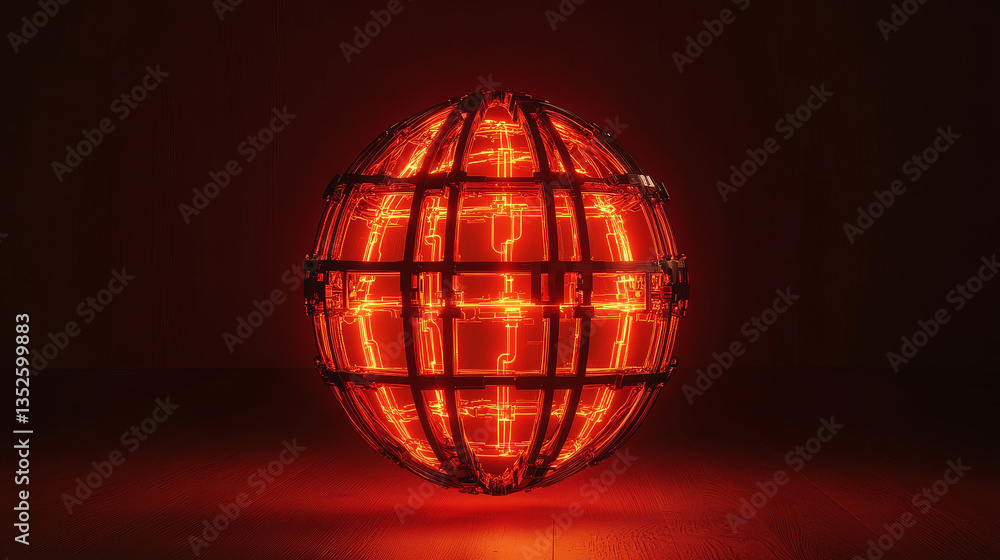 Poster cybersecurity and big data protection technology concept background image. the interconnected small 