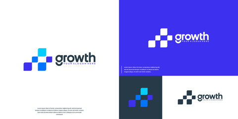 digital economy growth logo , monitor , movement , financial chart , design vector template.