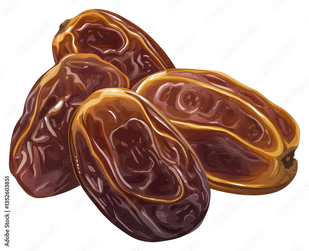 Aufkleber a close up view of a cluster of dried dates