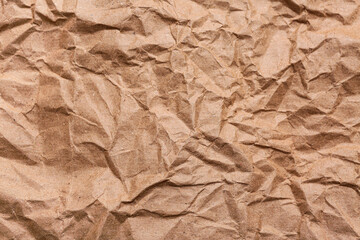 Texture of crumpled paper as background, closeup