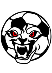 football face cartoon gueule ouverte feroce logo club
