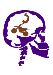 freestyle motocross crane squelette tete