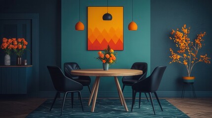 Stylish dining room decor modern home interior cozy atmosphere