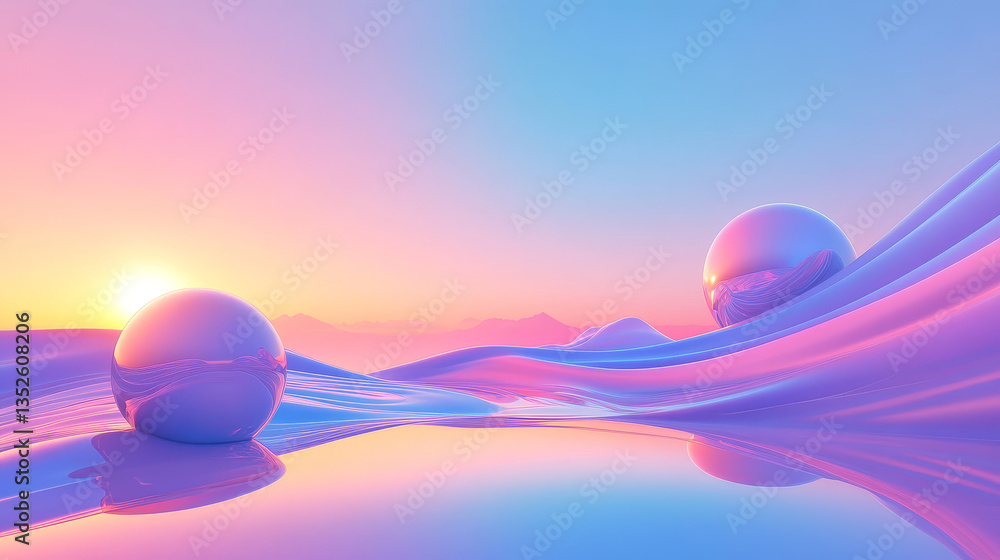 Poster hi-tech digital display holographic abstract background