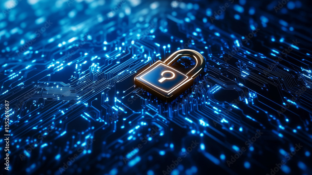 Poster data protection background is a concept in cybersecurity and privacy technology. a small padlock bin