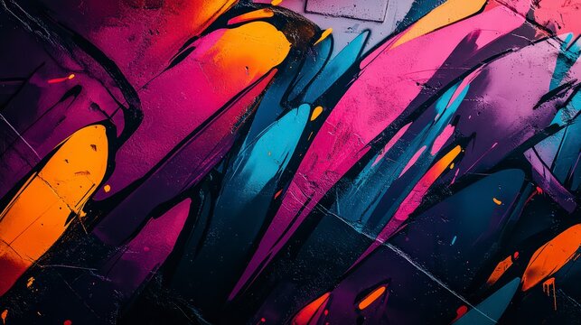Fototapeta colorful graffiti background, graffiti wallpaper, abstract colored background for design