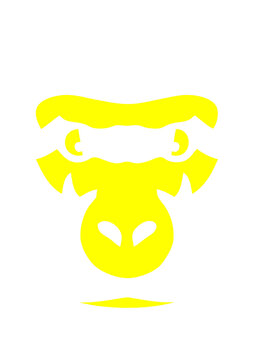 gorille tete animal sauvage dessin