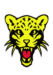 panthere tete animal sauvage dessin