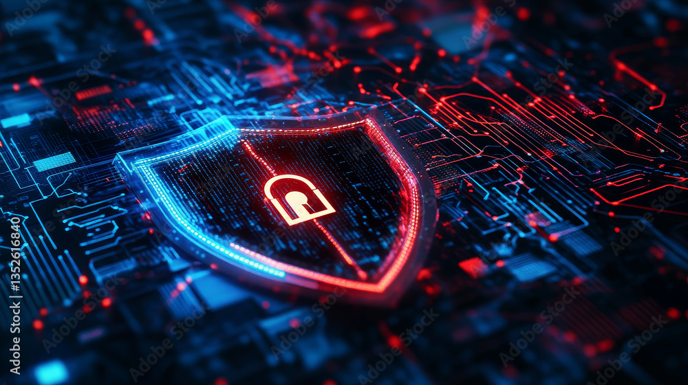 Poster data protection is a concept in cybersecurity and privacy technologies. there is a shield in the mid