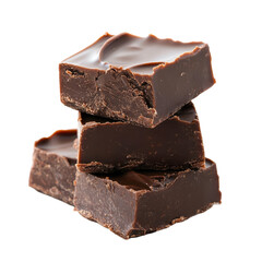 Chocolate Fudge isolated on white background