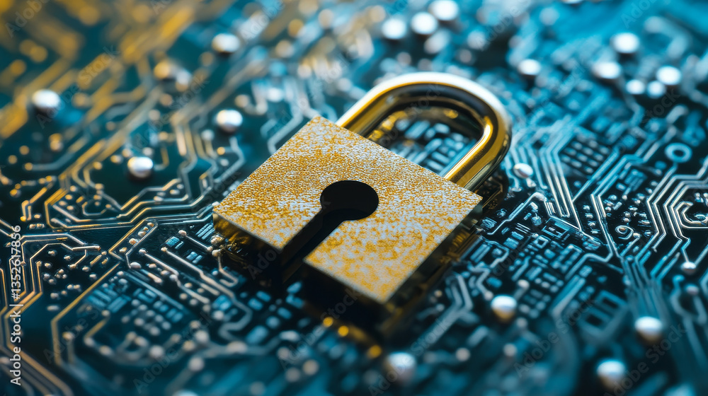 Poster shield icon cyber security, digital data network protection, technology digital network data connect