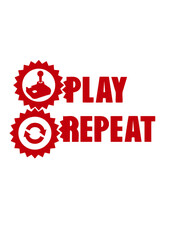 manette play repeat geek joystick gamer joueur jeu video