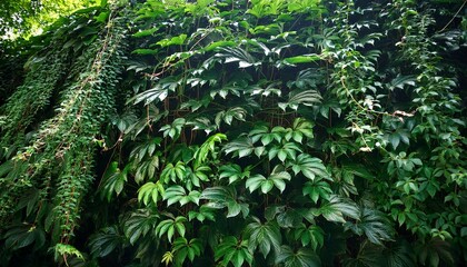 Fototapeta premium green leaves climbing vines jungle ivy plant