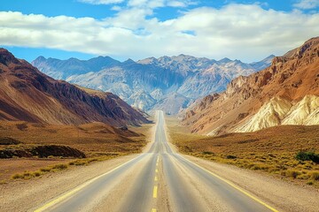 Fototapeta premium Endless Journey on National Route 40: A Scenic Adventure Through the Argentinian Andes