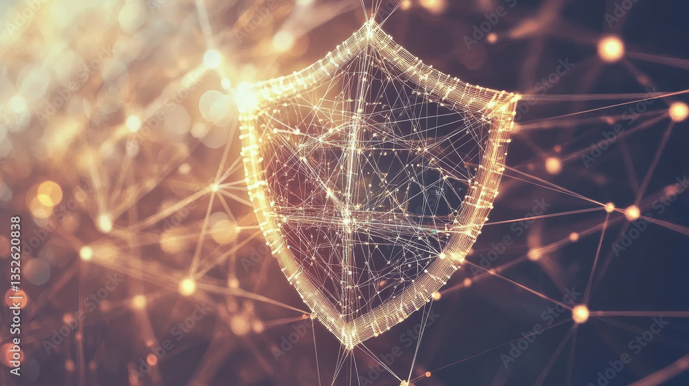 Poster data protection is a concept in cybersecurity and privacy technology. there is a shield on the left 