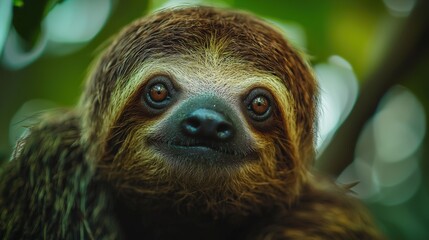 Fototapeta premium a sloth in the jungle 