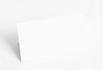 Clean, minimalist blank business card mockup on white background, background,  design element
