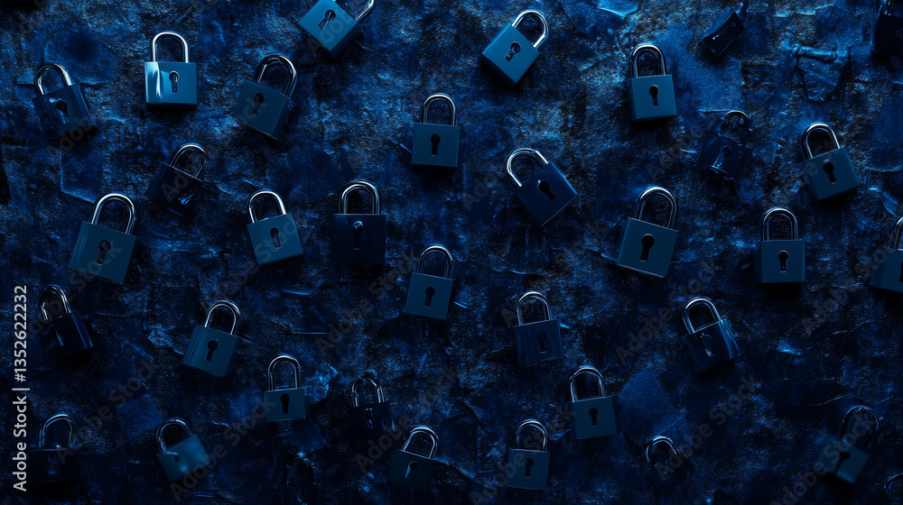 Poster data protection background is a concept in cybersecurity and privacy technology. small padlock binar