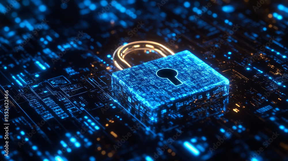 Poster data protection background is a concept in cybersecurity and privacy technology. a small padlock bin