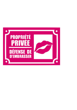 propriete prive defense embrasser bisous couple coquin