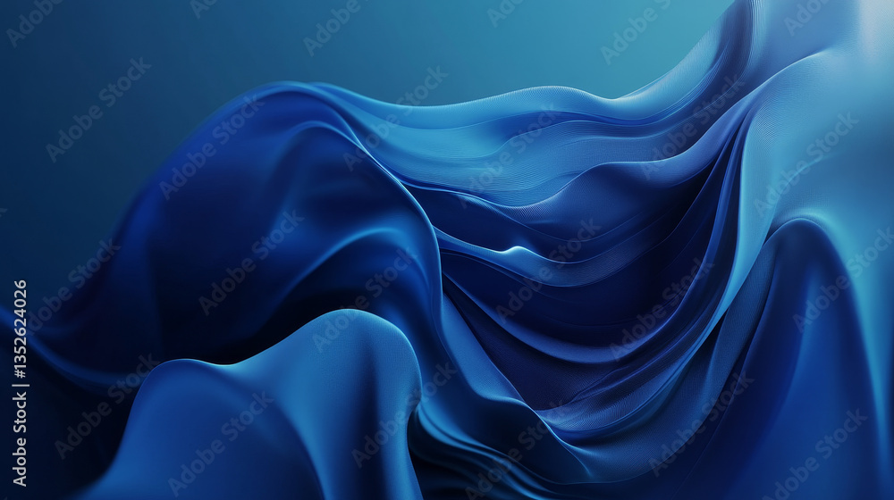 Poster blue particle line wave abstract background modern design with copy space, vector illustration for y