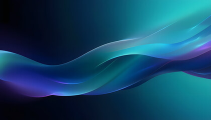 Fototapeta premium abstract blue wave background, Abstract Digital Artwork Featuring Flowing Shapes In Blue And Purple