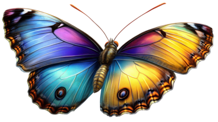 Stunningly Colored Butterfly Illustration