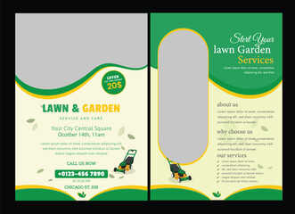 
lawn care flyer design template. landscaping and gardening lawn care service flyer, poster, leaflet design lawn care garden, Lawn and gardening service flyer design template. Tree and gardening.
